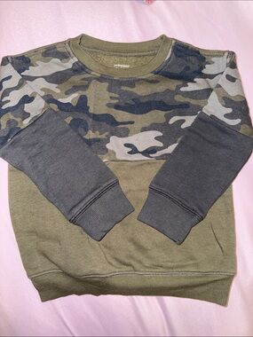 jumping beans Olive Green Camo Crewneck Sweater